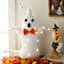 Happy Haunting LED White Fabric Ghost Decor, 25"