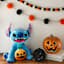 Halloween Greeter Stitch with Jack-o'-Lantern