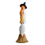 Happy Haunting Ghost on Broom with Boo Sign, 13.8"