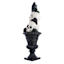 Midnight Shadows Stacked Skulls in Pot, 3.6'