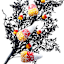 Halloween Candy with Glittered Leaf Stem, 33"