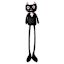Hey Boo! Black Fabric Cat Sitter, 60"