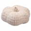 Textured Neutral Pumpkin Shaped Throw Pillow