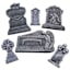 Set of 6 Tombstones, 21.1"
