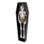 LED Skeleton in Coffin Leaner, 35.7"