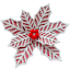 Frosted Poinsettia Clip, 10"