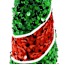 Gren & Red Sequin Cone Tree, 18"