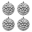 4-Count Grey & White Pinecone Ornament, 4"