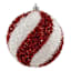 4-Count Shatterproof Peppermint Tinsel Ornaments, 4"
