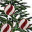 4-Count Shatterproof Peppermint Tinsel Ornaments, 4"