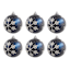 6-Count Blue Snowflake Ornaments, 3"