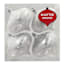 4-Count Snowy Silver Ornament, 4"