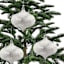 4-Count Snowy Silver Ornament, 4"