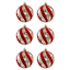 6-Count Gold & Red Ornament, 3.15"