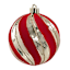 6-Count Gold & Red Ornament, 3.15"