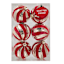 6-Count Gold & Red Ornament, 3.15"