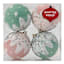 4-Count Pink & Green Frosted Sprinkle Ornaments, 4"