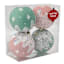 4-Count Pink & Green Frosted Sprinkle Ornaments, 4"