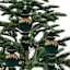 3-Count Green Flocked Ornaments, 7.5"