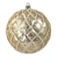 4-Count Gold & White Glittered Ornaments, 4"