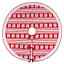 Red & White Jacquard Tree Skirt, 48"