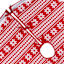 Red & White Jacquard Tree Skirt, 48"