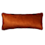 The Jewel Shop Dark Orange Viscose Velvet Throw Pillow with Fringe, 14x36