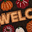 Printed Pumpkins & Embossed Welcome Coir Mat, 18x30