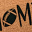 Homespun Harvest Home Football Printed Coir Mat, 18x30