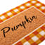 Homespun Harvest Hello Pumpkin Plaid Border Coir Mat, 22x47