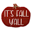 Homespun Harvest It's Fall Y'all Pumpkin Shaped Coir Mat, 18x30