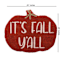 Homespun Harvest It's Fall Y'all Pumpkin Shaped Coir Mat, 18x30