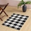 Black & White Buffalo Plaid Layering Mat, 24x36