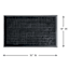 Rugged Black Outdoor Pin Mat, 18x30