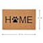 Natural & Black Home Paw Print Coir Mat, 18x30