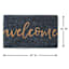 Grey Welcome Script Coir Mat, 18x30