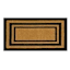 Providence Black Border Coir Mat, 18x30
