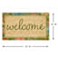 Welcome Floral Border Coir Mat, 18x30