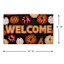 Printed Pumpkins & Embossed Welcome Coir Mat, 18x30