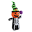 Jack-o'-Lantern Skeleton Halloween Inflatable, 4'