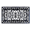 Scrollwork Black Rubber Doormat, 22x36