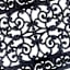 Scrollwork Black Rubber Doormat, 22x36