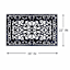 Scrollwork Black Rubber Doormat, 22x36