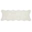(C151) Grayson Shaped Ivory Faux Fur Shag Runner, 2x7