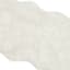 (C151) Grayson Shaped Ivory Faux Fur Shag Runner, 2x7