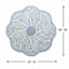 Elmbrook Slate Blue Border Round Washable Accent Rug, 3'