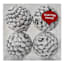 4-Count Grey & White Pinecone Ornament, 4"