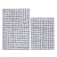 2-Piece Blue Checkered Bath Rug Set, 17x24/20x32