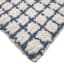 2-Piece Blue Checkered Bath Rug Set, 17x24/20x32