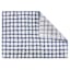 2-Piece Blue Checkered Bath Rug Set, 17x24/20x32